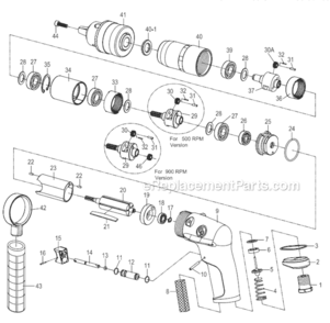 Part Location Diagram of 2050552243 Chicago Pneumatic Rear Plate Kit